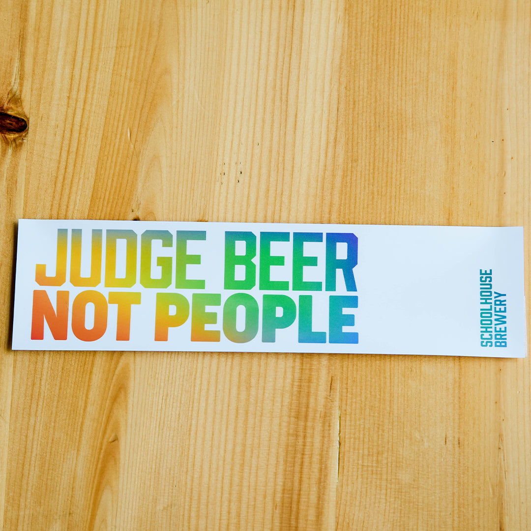 'Judge Beer Not People' Bumper Stickers 11.5" x 3"