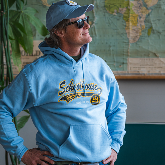 Schoolhouse Retro Logo Hoodie (Blue)
