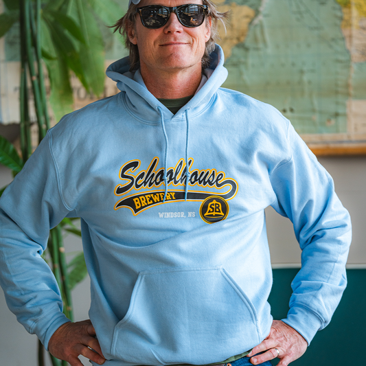 Schoolhouse Retro Logo Hoodie (Blue)