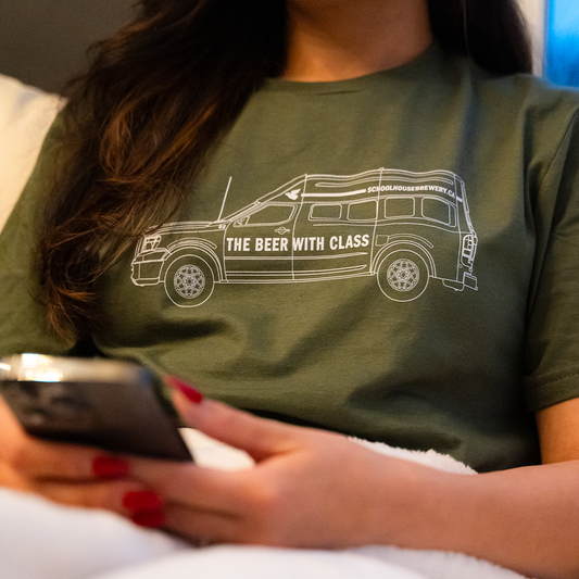 Schoolhouse Beer Bus Shirt (Military Green)