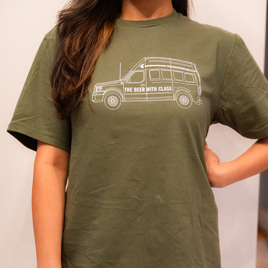 Schoolhouse Beer Bus Shirt (Military Green)