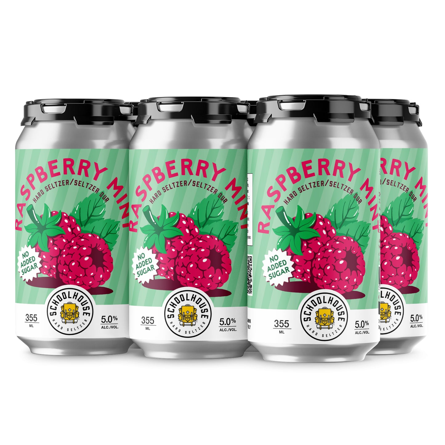 Schoolhouse Raspberry Mint Hard Seltzer | 355ml Can 6 pack
