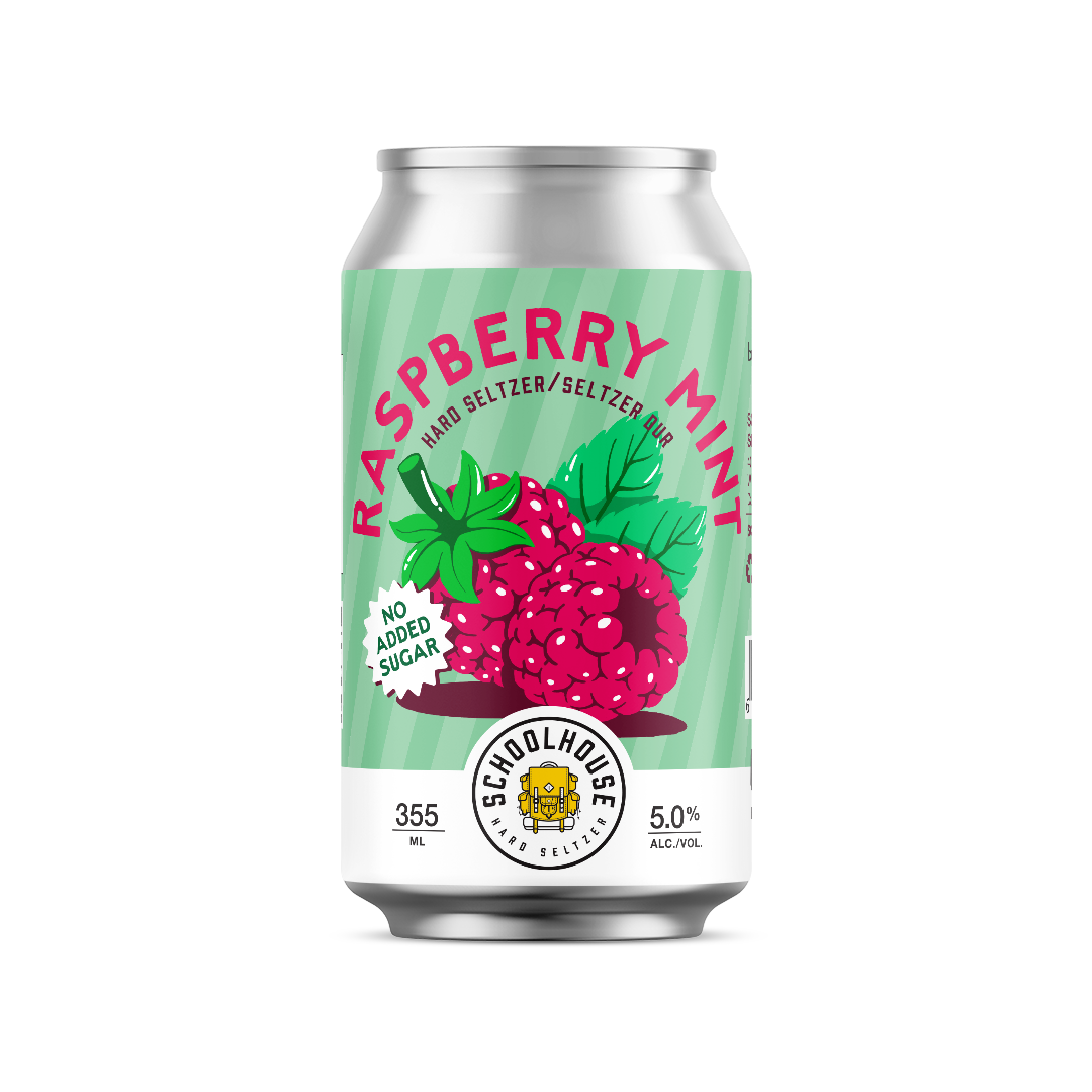 Schoolhouse Raspberry Mint Hard Seltzer | 355ml Can 6 pack