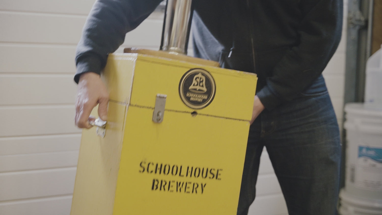 Video of Schoolhouse Keg Box being assembled